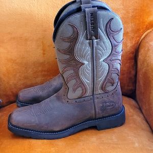 Justin Men's Stampede EH Wellington Work Boots size 8